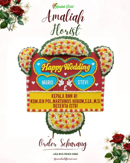 Papan Bunga Pernikahan Priuk